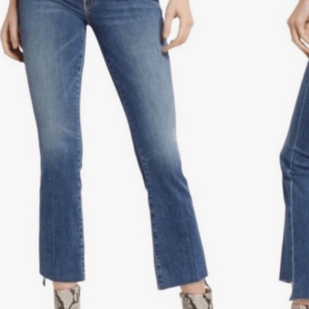 Mother Jeans The insider crop fray in walking on coals